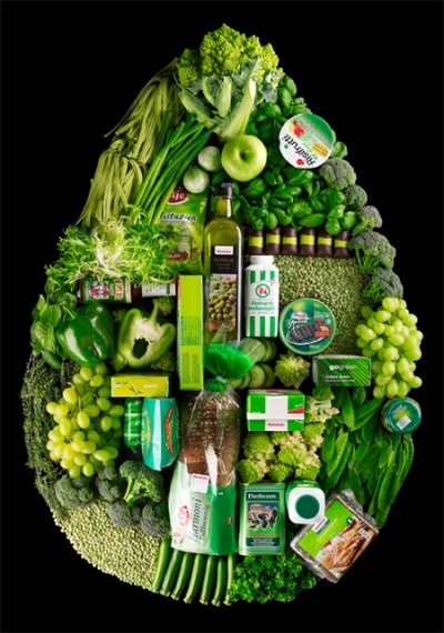 Green food collage. Image from Toxel.com