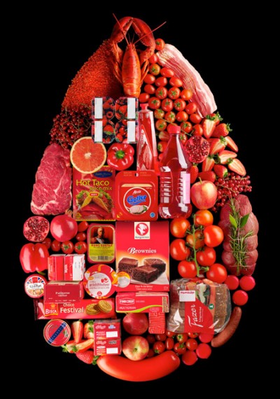 Red food collage. Image from Toxel.com